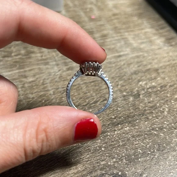 Silver CZ Diamond Studded Ring - Picture 6 of 8